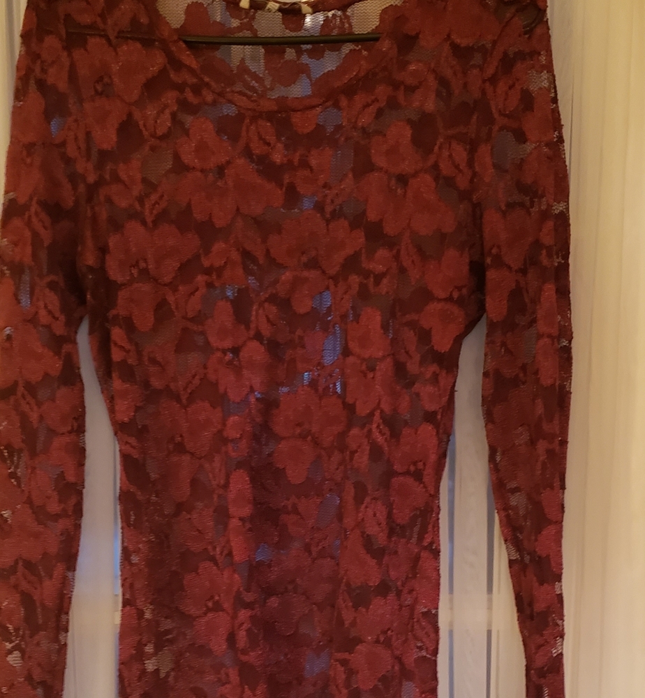 Sexy BKE long sleeved lace top